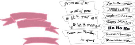 COL1325 ~ BANNERS & TEXT for Christmas ~ dies and stamps ~ Marianne Design Collectables