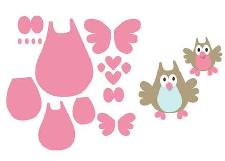 COL1357 ~ FAMILY OWL ~ Marianne Design Collectables