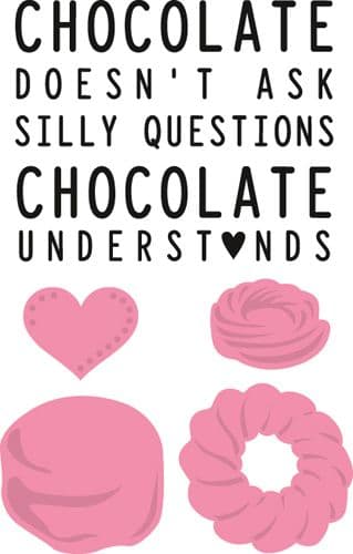 COL1365 ~ CHOCOLATE DOESN'T ASK ~ Marianne Design Collectables