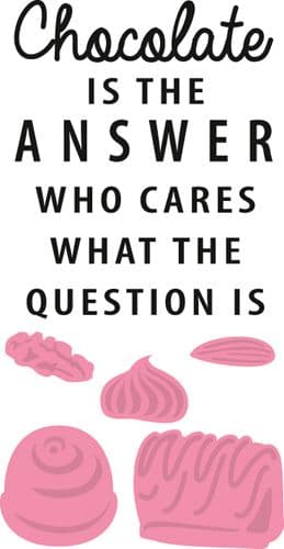 COL1366 ~ CHOCOLATE IS THE ANSWER ~ Marianne Design Collectables