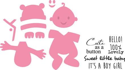 COL1387~ ELINE'S BABY ~ Marianne Design Collectables