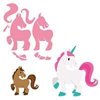 COL1408 ~ ELINES HORSE AND UNICORN ~ Marianne Design Collectables