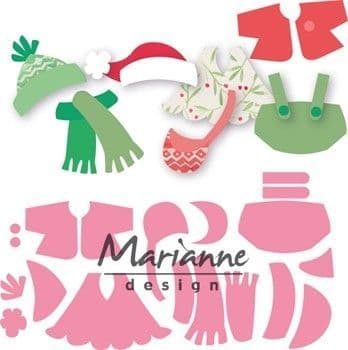COL1438 ~ Elines Christmas Outfits ~ Marianne Design Collectables