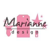 COL1442 ~ Giftwrapping Deer, Stars & Tagss ~ Marianne Design Collectables