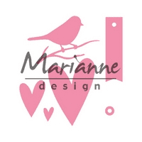 COL1443 ~ Giftwrapping Birds & Hearts ~ Marianne Design Collectables