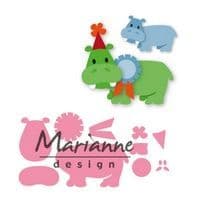 COL1450 ~ ELINE'S Happy Hippo - Marianne Design Collectables