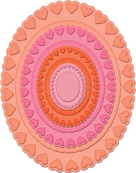 CPI001 ~ HEART OVALS ~ Nestabilities Spellbinder dies