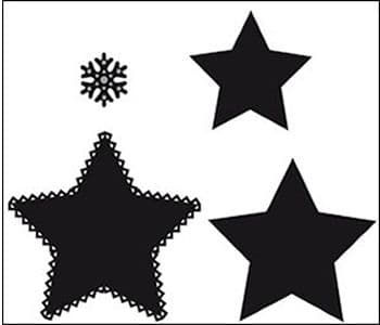 CR1226 ~ STARS - set of four dies ~ Marianne Design Craftables Die