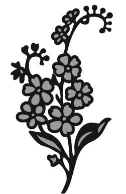 CR1307 ~ TINY'S FORGET ME NOT ~ Marianne Design Craftables Die