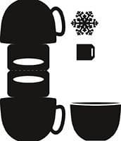 CR1376 ~ BAG TOPPER MUG ~ Marianne Design Craftables 4 Dies