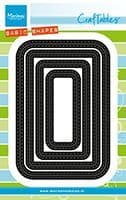CR1390 ~ BASIC STITCH PASSEPARTOUT RECTANGLE ~ Marianne Design Craftables Dies