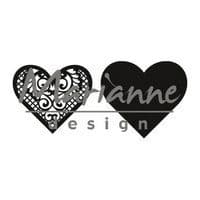 CR1428 ~ Lace Heart ~ Marianne Design Craftables Die