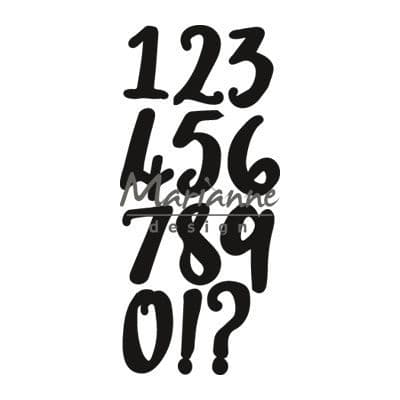 CR1429 ~ Brush Numbers ~ Marianne Design Craftables Die