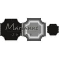 CR1438 ~ Basic Squares ~ 8 dies ~ Marianne Design Craftables
