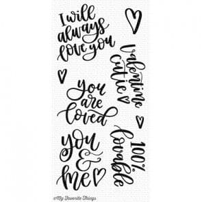 CS-252 ~ 100% Loveable ~ CLEAR CLING BACKED STAMPS~ MY FAVORITE THINGS