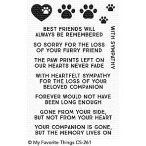 CS-261 ~ Critter Condolences ~ CLEAR CLING BACKED STAMPS~ MY FAVORITE THINGS