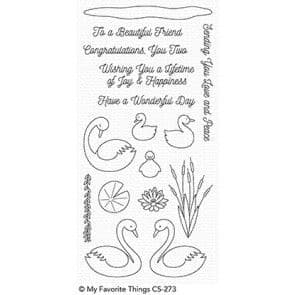 CS-273 ~ Splendid Swans ~ CLEAR CLING BACKED STAMPS~ MY FAVORITE THINGS