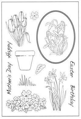 CS028D ~ SPRING ~ HOBBY ART Clear self cling stamps