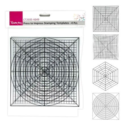CT2035-4649 - Stamping Templates (4pcs) - Crafts Too