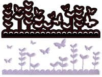 CTDI 7012 ~ BUTTERFLY GARDEN DIE ~ Crafts Too Cutting and Embossing Die