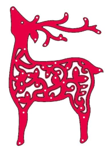 CTDI 7060 ~ FLOURISH DEER ~ Crafts Too Cut and Emboss Die