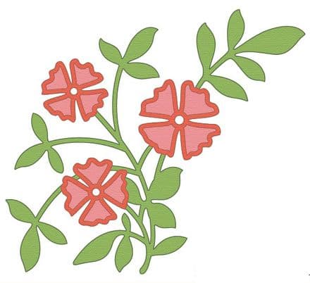 CTDI 7078 ~ FLOWERS & LEAVES ~ Crafts Too Cut and Emboss Die