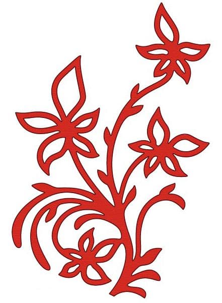 CTDI 7094 ~ RED FLOWERS ~ Crafts Too Cut and Emboss Die