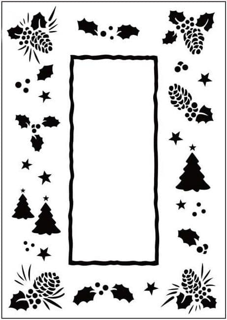 CTFD 3035 CHRISTMAS TREES FRAME embossing folder CRAFTS TOO