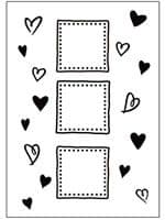 CTFD 3037 ~ HEARTS FRAMES ~ embossing folder Crafts Too