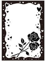 CTFD 3039 ~ ROSE & HEART FRAME ~ embossing folder CRAFTS TOO