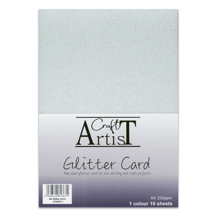 CTGFP-1 - A4 Glitter Card - Silver - Craft Artist