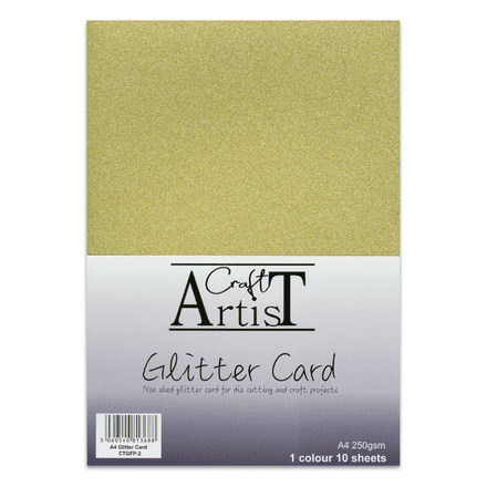 CTGFP-2 - A4 Glitter Card - Gold - Craft Artist