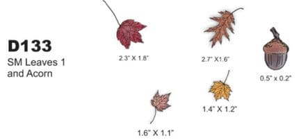 D133 ~ Dimensional Small Leaves #1 ~ Cheery Lynn Designs 5 dies