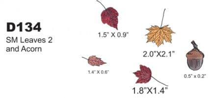 D134 ~ Dimensional Small Leaves #2 ~ Cheery Lynn Designs 5 dies