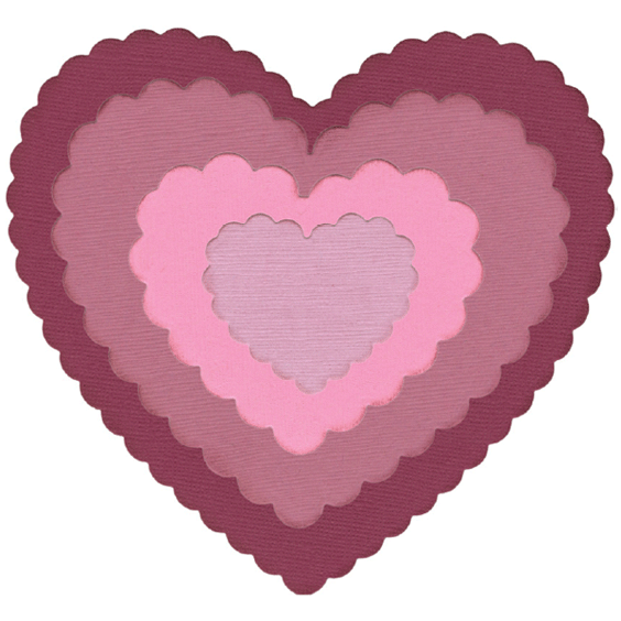 DC0043 Nesting Scalloped Hearts 4 dies LifeStyle Crafts