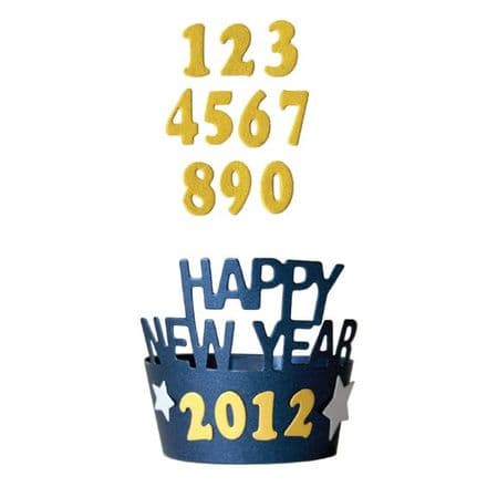 DC0228 ~ HAPPY NEW YEAR CUPCAKE LINER die ~ LifeStyle cut+emboss die