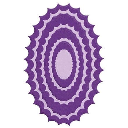 DC0277 ~NESTING INVERTED OVALS ~ LifeStyle 8 dies cut + emboss