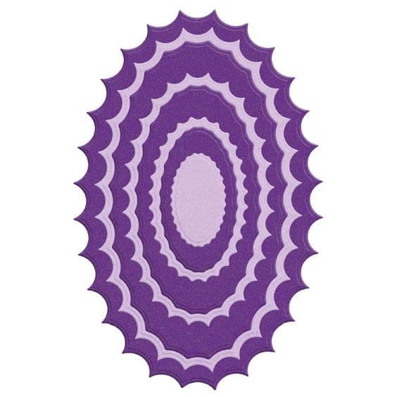 DC0277 ~NESTING INVERTED OVALS ~ LifeStyle 8 dies cut + emboss