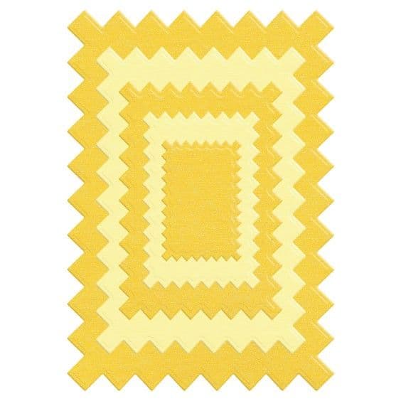 DC0282 ~NESTING PINKING RECTANGLES ~ LifeStyle 5 dies cut + emboss
