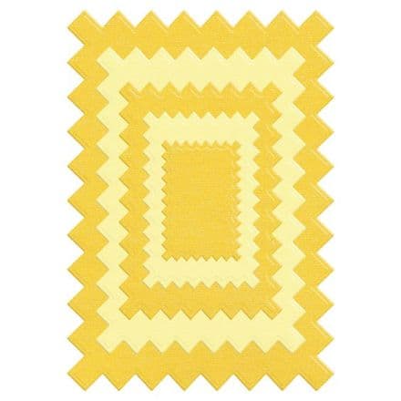 DC0282 ~NESTING PINKING RECTANGLES ~ LifeStyle 5 dies cut + emboss