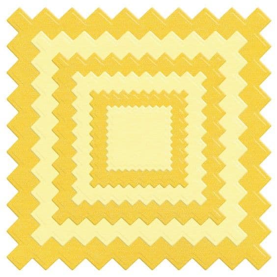 DC0283 ~NESTING PINKING SQUARES ~ LifeStyle 6 dies cut + emboss