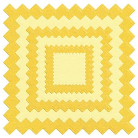 DC0283 ~NESTING PINKING SQUARES ~ LifeStyle 6 dies cut + emboss