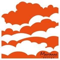 DF3434 ~ Clouds ~ embossing folder ~ Marianne Creatables