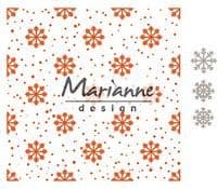 DF3440 ~ Snow and Ice Crystals ~ embossing folder extra ~ Marianne Creatables