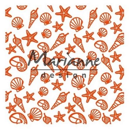 DF3448 ~ Seashells ~ 3D design embossing folder ~ Marianne Creatables
