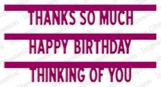 DIE235 L ~ GREETINGS BOTTOM EDGERS ~ Impression Obsession dies