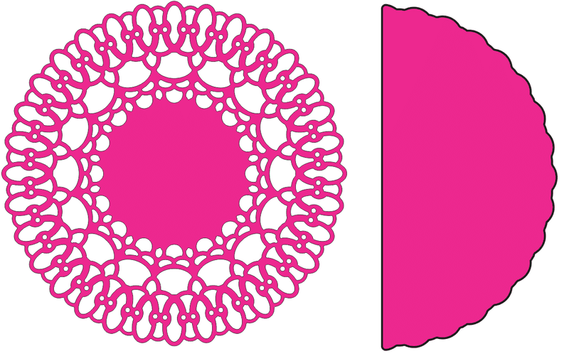 DL229 ~ CHASING RAINBOWS DOILY with ANGEL WING ~ CHEERY LYNN DIE