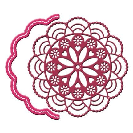 DL250 ~ CAPE COD DOILY with ANGEL WING ~ Cheery Lynn Doily dies