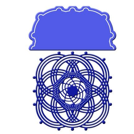 DL261 ~ INFINITY DOILY with ANGEL WING ~ Cheery Lynn Doily dies