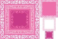 DL288 ~ HISTORIC BARCELONA SQUARE BOUTIQUE STACKER FRAME ~ Set of three dies ~ Cheery Lynn